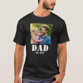パパになった記念写真ギフト Tシャツ (正面)