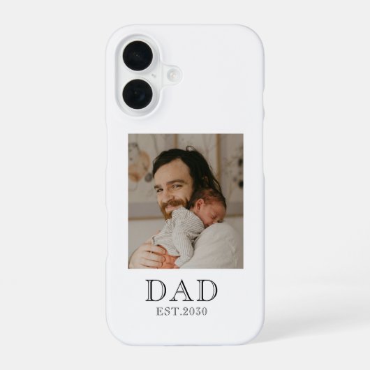 パパになった記念写真  iPhone 16ケース (裏面)