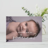 パパになってくれる？ ゴッドファーザーの提案カード 招待状 (スタンド正面)