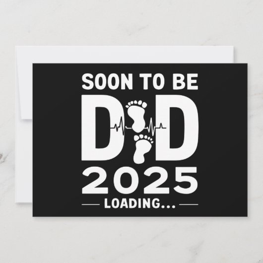 パパになる予定 2025 新しいパパ  招待状 (正面)