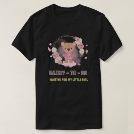 パパになる人へのピンクのテディベア Tシャツ