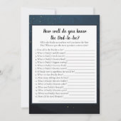 パパになる人を一番よく知っているのは誰?ベイビーシャワーゲーム 招待状 (正面)