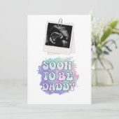 パパになる君へ  新しいパパの妊娠発表 案内状 (スタンド正面)