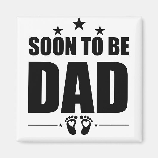 パパになる男性のための妊娠発表 マグネット (正面)