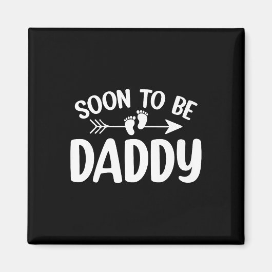 パパになる面白い妊娠発表 マグネット (正面)