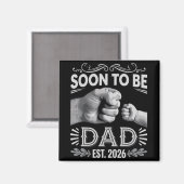 パパになる2026年 妊娠発表 マグネット (正面/裏面)