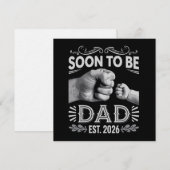 パパになる2026年 妊娠発表 招待状 (正面/裏面)