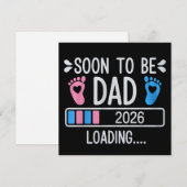 パパになる2026 ローディング中 妊娠発表 招待状 (正面/裏面)