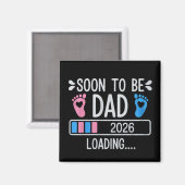 パパになる2026 ローディング妊娠発表 マグネット (正面/裏面)