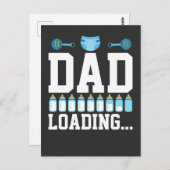 パパになる！ベビー用品準備中 妊娠発表 ポストカード (正面/裏面)