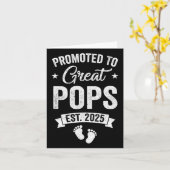 パパになる！2025年予定 赤ちゃん誕生発表 カード (黄色い花)