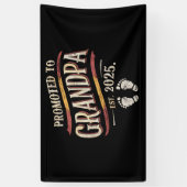 パパになる 2025 おじいちゃんに昇格 2025 横断幕 (縦)