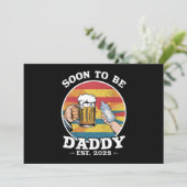 パパになる 2025 初めてのパパ 2025 レトロ 案内状 (スタンド正面)