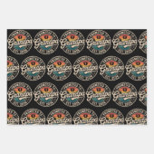 パパになる！2026年予想妊娠レトロ ラッピングペーパーシート (正面)