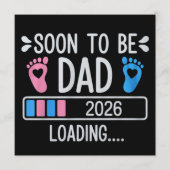 パパになる 2026 ローディング中 妊娠発表 招待状 (正面)