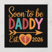 パパになる 2026 妊娠発表ロード中 招待状 (正面)