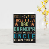 パパには３つの呼び名があるよ 爺ちゃん 親父 ユニークなパパ カード (黄色い花)