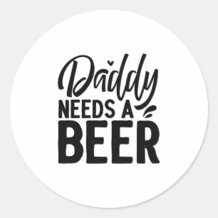 パパにビールが必要 ラウンドシール