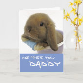 パパに会いたいカード - 青 カード (黄色い花)