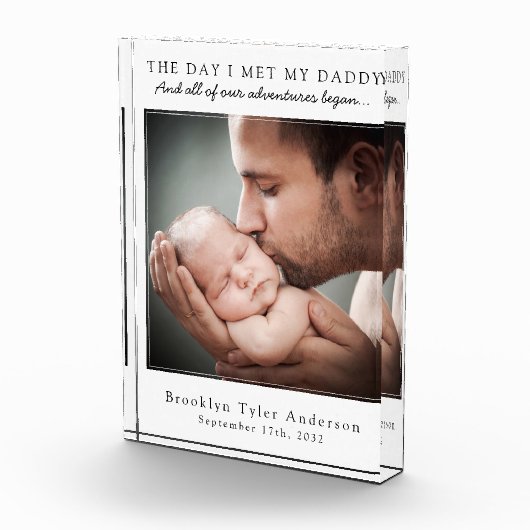 パパに会った日パパの父の日の記念の日 フォトブロック (右)