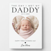 パパに初めて会った日 初の父の日フォト フォトプラーク (正面)