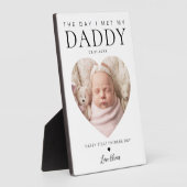 パパに初めて会った日 初の父の日フォト フォトプラーク (側面)