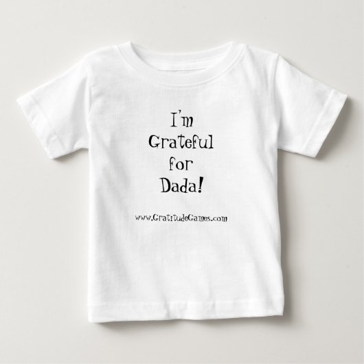 パパに感謝してる！-オーガニック ベビーTシャツ (正面)