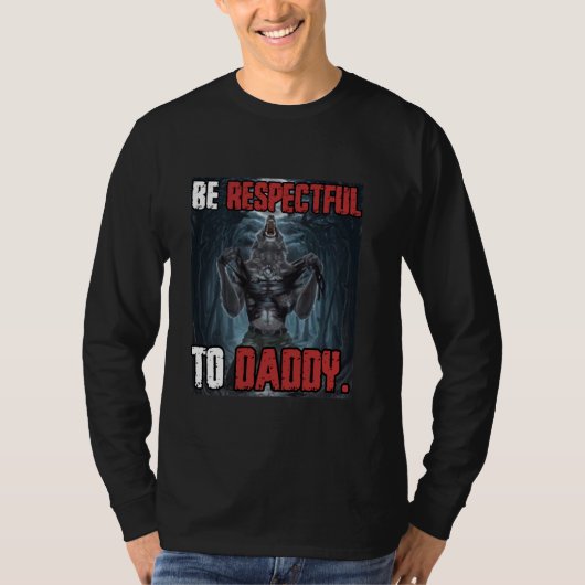 パパに敬意おもしろいを表する Tシャツ (正面)