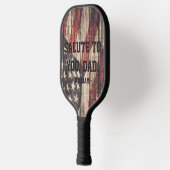 パパに敬礼 |ヴィンテージアメリカ国旗の父の日 ピックルボールラケット (左)