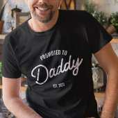 パパに昇格シンプルな黒と白 Tシャツ
