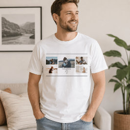 パパに昇格フォトコラージュ - オリジナル Tシャツ
