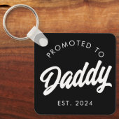 パパに昇進お父さんギフトのお父さん日 キーホルダー (正面)