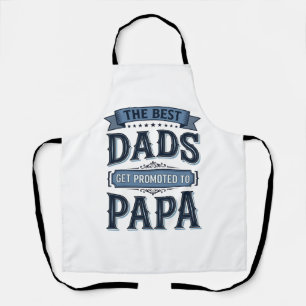 パパに昇進する最高のパパ ヴィンテージTシャツ デザイン エプロン