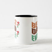 パパに贈るコーヒーマグ - 世界で一番の父 ツートーンマグカップ (中央)