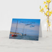 パパのいかり誕生日カードでの帆船 カード (黄色い花)