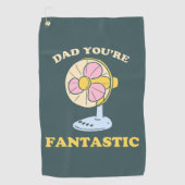 パパのおもしろいジョーク誕生日ギフト父の日プンレトロ ゴルフタオル (正面)