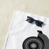 パパのおもしろいビーチタオルガレージトラックビールワインケース ビーチタオル (インサイチュ)