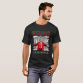 パパのおもしろいホームトランプ醜いクリスマスセーター Tシャツ (正面フル)