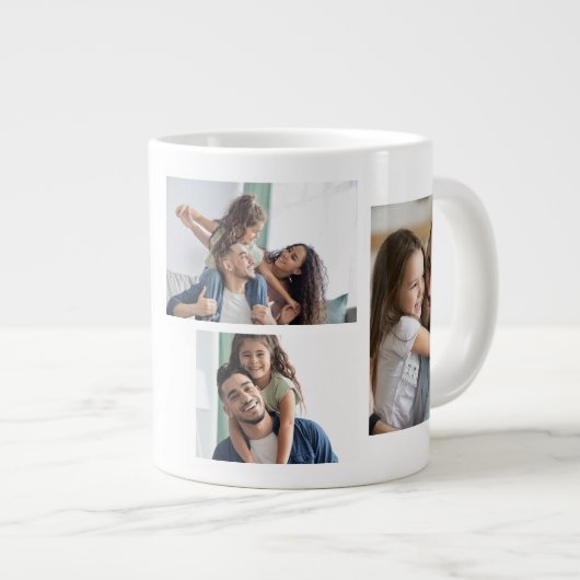 パパのおもしろい写真コラージュのコーヒーマグ ジャンボコーヒーマグカップ (正面右)