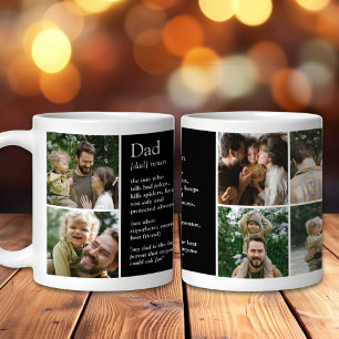 パパのおもしろい定義と心のこもったカスタム写真 コーヒーマグカップ