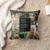 パパのおもしろい定義と心のこもった家族の写真 クッション (ブランケット)