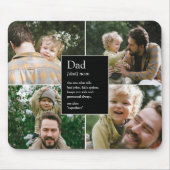 パパのおもしろい定義と心のこもった家族の写真 マウスパッド (正面)
