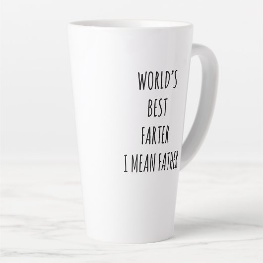 パパのおもしろマグカップ、世界最高ののファーター、私は言う カフェラテマグ (右アングル)
