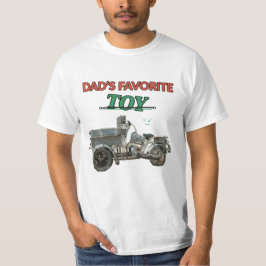 パパのお気に入りのおもちゃバイクのTシャツ Tシャツ
