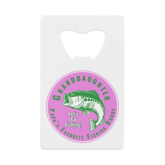 パパのお気に入りの魚釣り クレジットカード栓抜き (正面)