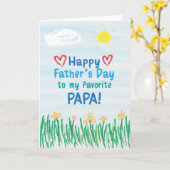 パパのお父さんの日用カード カード (黄色い花)