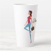 パパのお金、かわいい&サッシー10代の女の子おもしろい、 カフェラテマグ (正面)