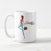 パパのお金、かわいい&サッシー10代の女の子おもしろい、 コーヒーマグカップ (左)