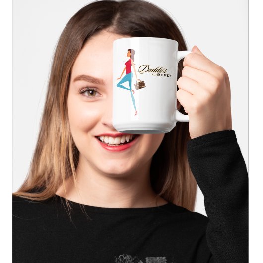 パパのお金、かわいい&サッシー10代の女の子おもしろい、 コーヒーマグカップ