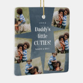パパのかわいこちゃんフォトコラージュクリスマスホリデー セラミックオーナメント (右)